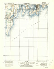 Newport, Rhode Island 1935 (1935) USGS Old Topo Map 15x15 Quad