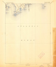Sakonett, Rhode Island 1893 (1913) USGS Old Topo Map 15x15 Quad