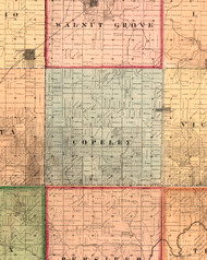 Copley, Illinois 1861 Old Town Map Custom Print - Knox Co.