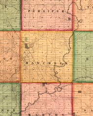 Haw Creek, Illinois 1861 Old Town Map Custom Print - Knox Co.
