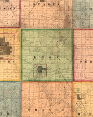Knox, Illinois 1861 Old Town Map Custom Print - Knox Co.