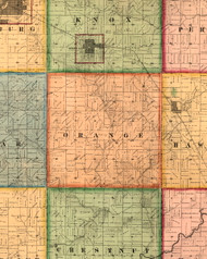 Orange, Illinois 1861 Old Town Map Custom Print - Knox Co.