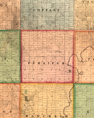 Persifer, Illinois 1861 Old Town Map Custom Print - Knox Co.