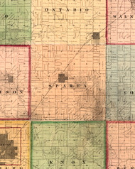 Sparta, Illinois 1861 Old Town Map Custom Print - Knox Co.