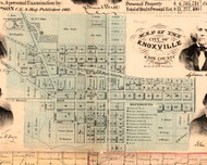 Knoxville - Knox Co., Illinois 1861 Old Town Map Custom Print - Knox Co.