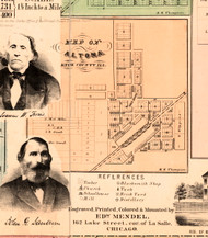 Altoona - Knox Co., Illinois 1861 Old Town Map Custom Print - Knox Co.