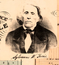 Portrait of Sylvanus W. Feris - Knox Co., Illinois 1861 Old Town Map Custom Print - Knox Co.