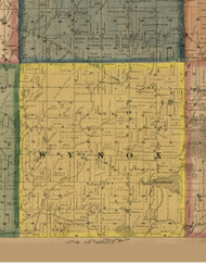Wysox, Illinois 1869 Old Town Map Custom Print - Carroll Co.