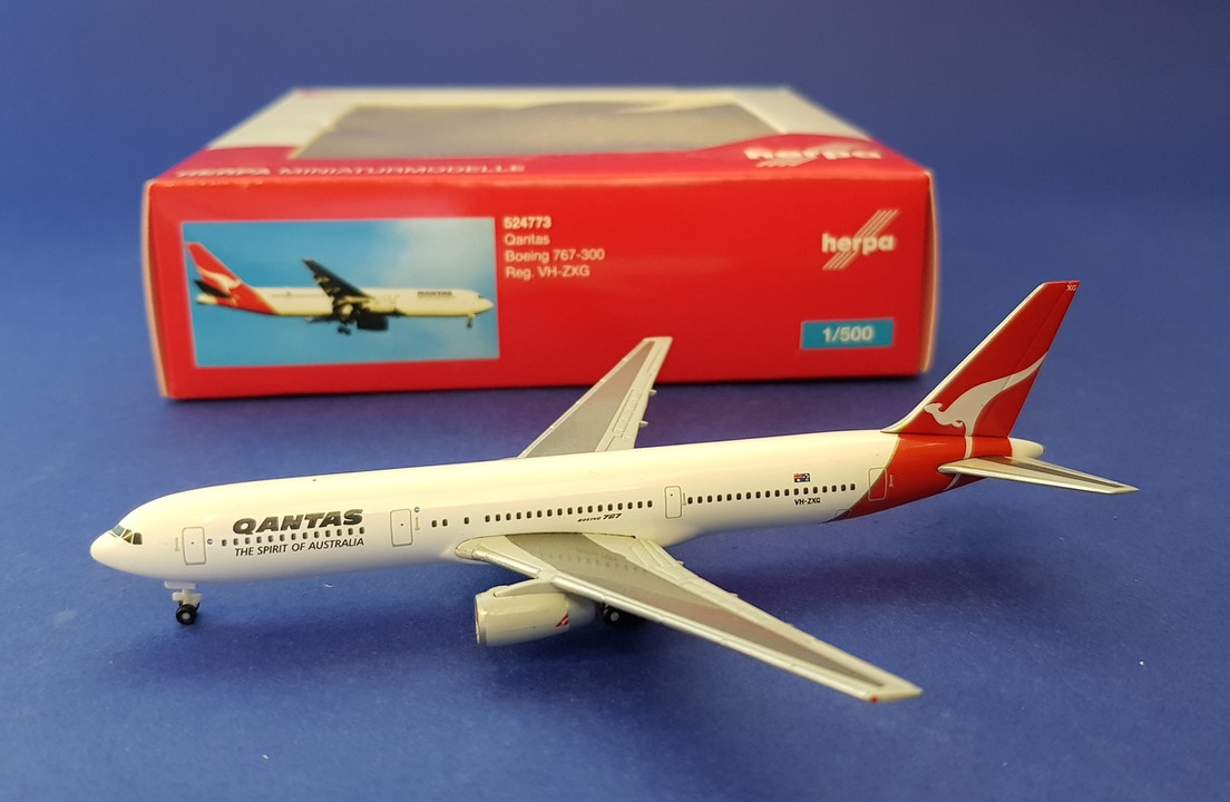 524773 Herpa Wings 1 500 Boeing 767 300 Qantas Vh Zxg