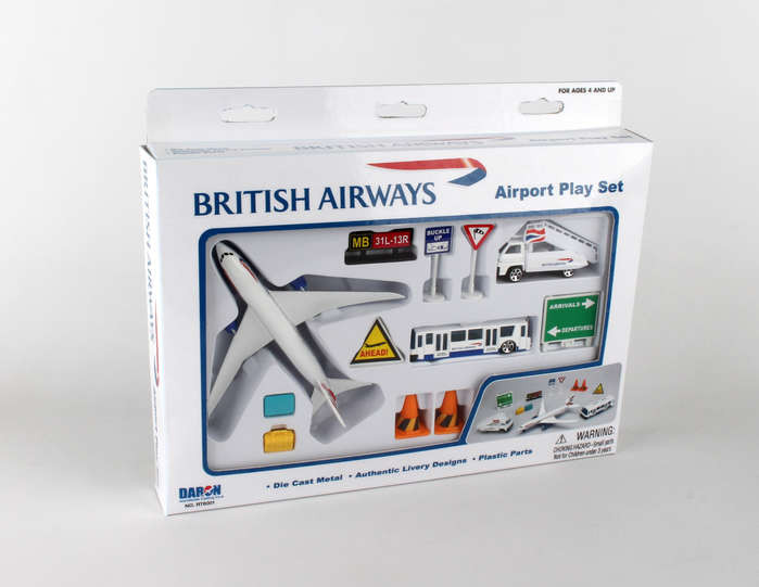 british airways toy plane set