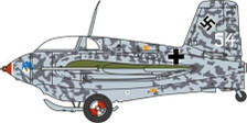 AC084 | Oxford Die-cast 1:72 | Me 163b Komet Luftwaffe 'White 54', 14JG 400, 1945