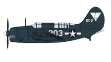 HA2213 | Hobby Master Military 1:72 | SB2C-4E Helldiver No. 203, VB-87, USS Ticonderoga, May 1945