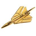 CL306 | Clivedon Collection | Plane Pin 3D - Tornado (gold-plated, with box)