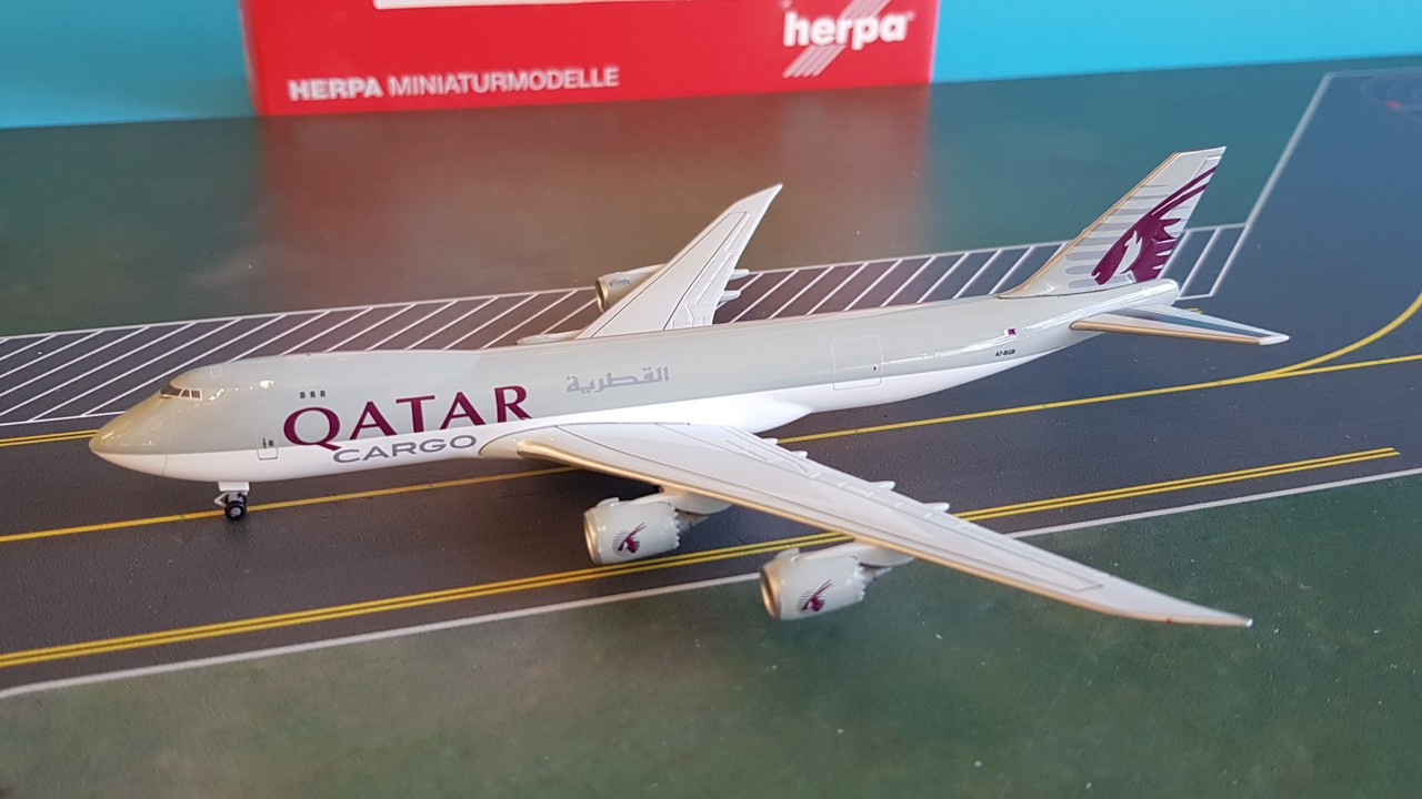 531993 | Herpa Wings 1:500 | Boeing 747-8F Qatar Cargo A7-BGB