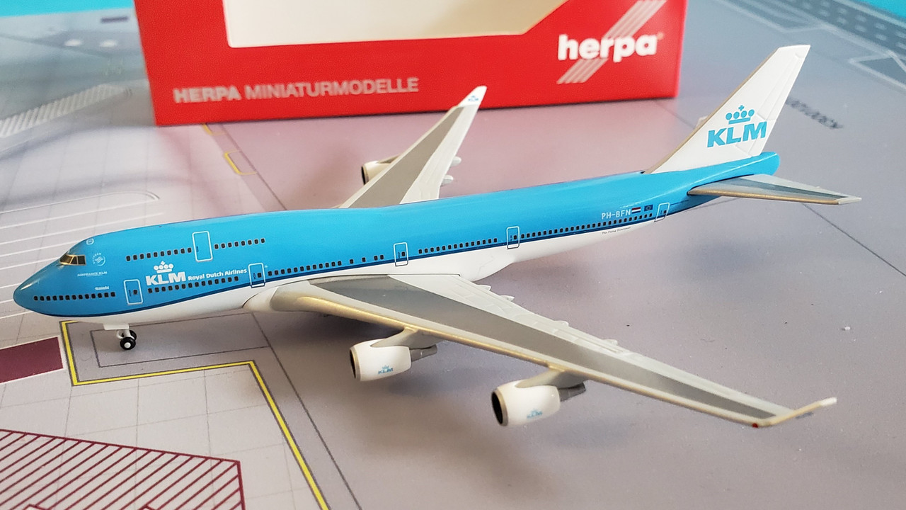 Neu Herpa 529921-001 1//500 Boeing 747-400 KLM Royal Dutch Airlines