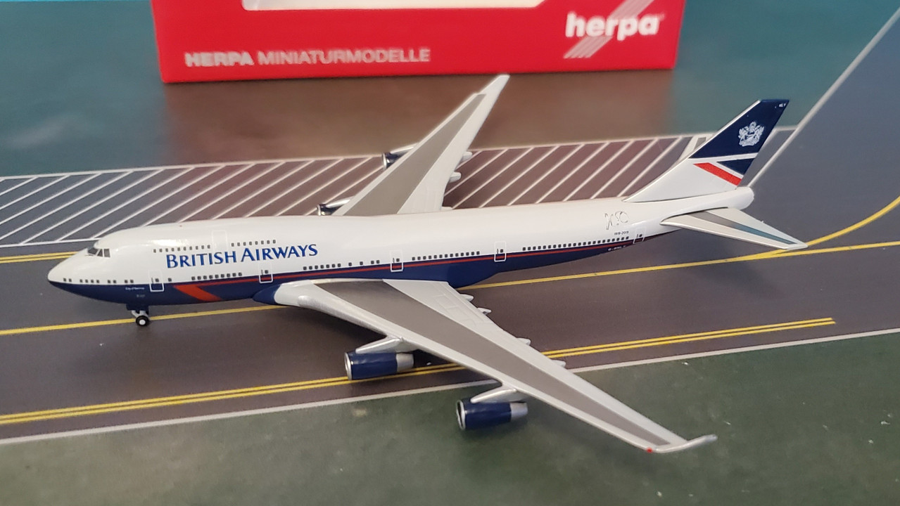 533393 | Herpa Wings 1:500 | Boeing 747-400 British Airways 100 Years ...