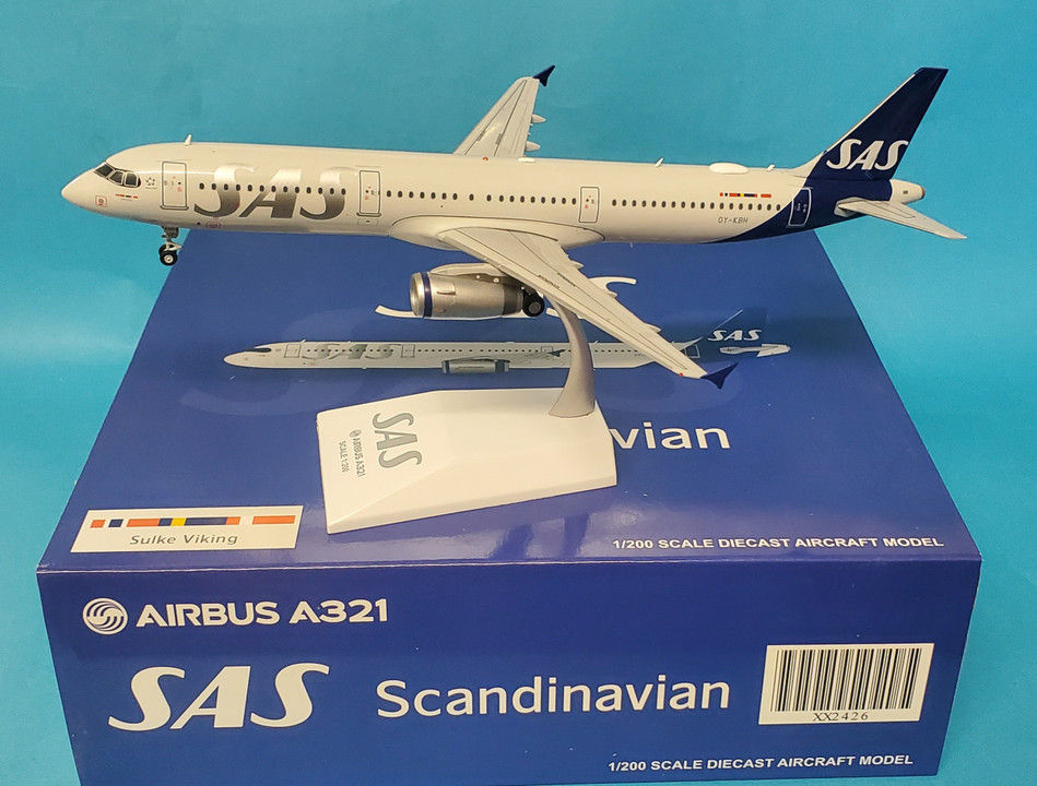 XX2426 | JC Wings 1:200 | Airbus A321 SAS OY-KBH (with stand