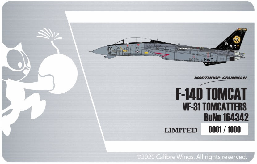 Calibre Wings CA721412 1/72 Gruman F-14A Tomcat VF-31 Tomcatters Buno 161858