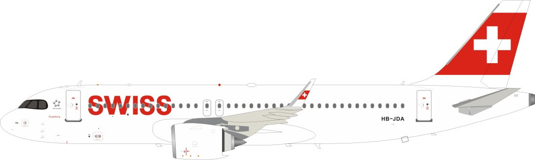 JFOX JFA320026 1/200 Swiss International Luft Linien A320-271N Reg Hb-Jda W/ 
