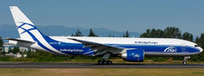 XX20054A | JC Wings 1:200 | Boeing 777-200LRF ABC Air Bridge Cargo VQ-BAQ (with stand and flaps down)