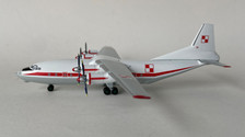 KYMPolish50 | AN200 1:200 | Antonov AN-12 Polish Air Force 50 with undercarriage and stand 
