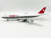B-743-IGC-P | Blue Box 1:200 | Boeing 747-300 Swissair HB-IGC polished with stand  