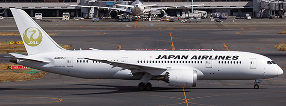 SA4001 | JC Wings 1:400 | Boeing 787-8 JAL JA835J | is due: March