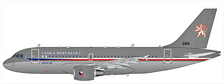 LH2251 | JC Wings 1:200 | Airbus A319(CJ) Czech Air Force 2801 (with stand) | is due: June 2022