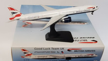 ARD4BA08 | ARD Models 1:400 | Boeing 777-300ER British Airways G-STBI, 'Good Luck Team UK' (with stand)