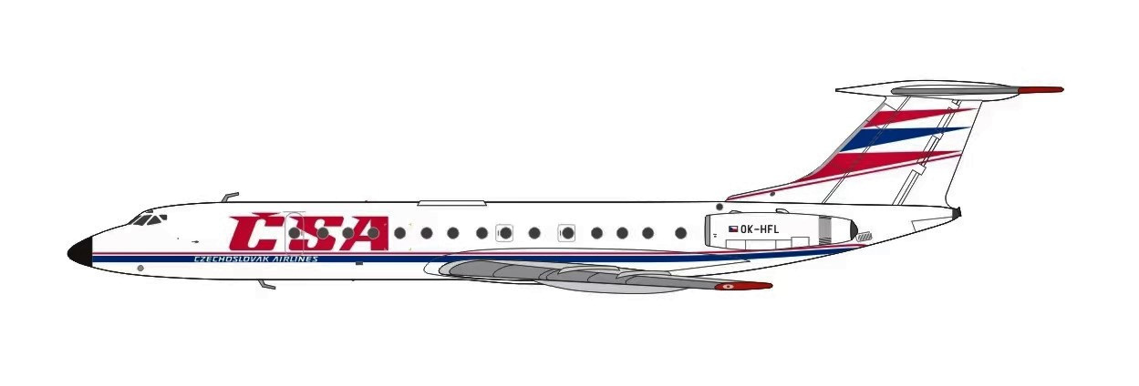 CSA Czech Airlines TU-134A OK-HFL (1:400)