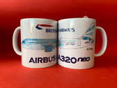 BAMUGBETTERWORLD | Gifts | Coffee Mug - Airbus A320neo British Airways Better World G-TTNA