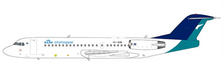 EW4F70003 | JC Wings 1:400 | KLM Fokker 70 (Silkair Hybrid Livery) Reg: PH-KZM With Antenna