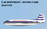 AC411116 | Aero Classics 1:400 | C-46 Northeast N4718N