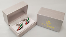 CUFFEMIRATES | Gifts | Emirates - Cufflinks - A high quality 3mm thick hard enamel pair of cufflinks presented in a gift box.