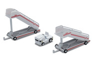 573122 | Herpa Wings 1:200 1:200 | TWA historic passenger stairs (2) with tractor (1) | is due: April 2024