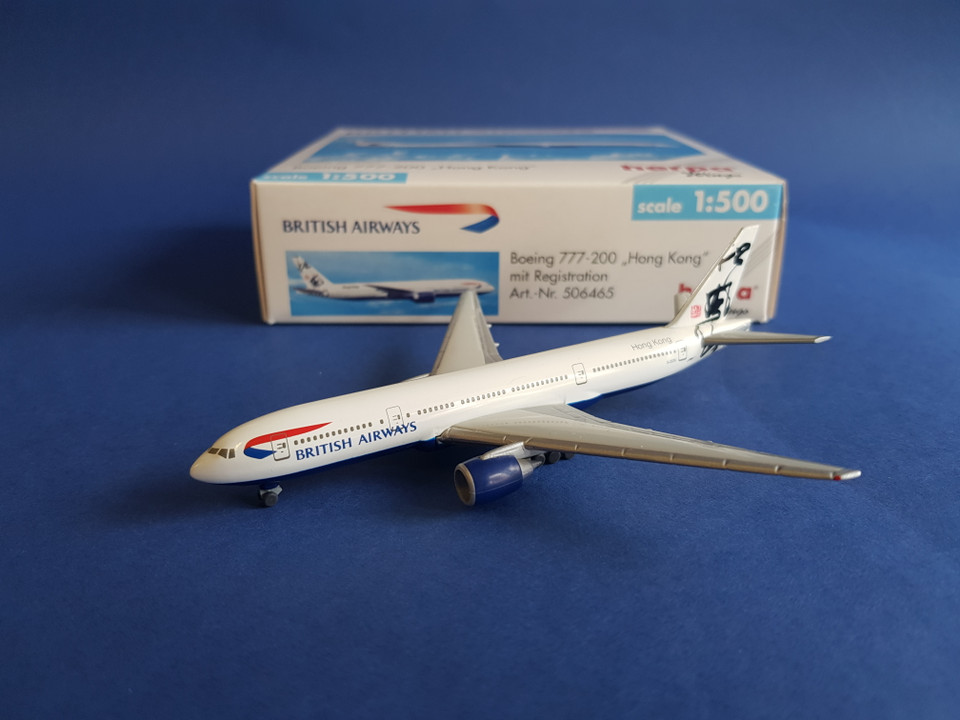 506465 | Herpa Wings 1:500 | Boeing 777-200 British Airways G-ZZZC