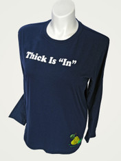 white text / navy shirt