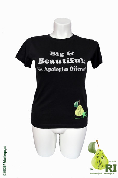 white text / black t-shirt