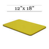 Commercial Yellow Plastic HDPE Cutting Board - 18 x 12 x 1/2  - MADE IN USA