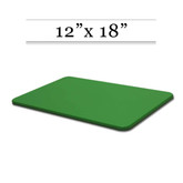 Commercial Green Plastic HDPE Cutting Board - 18 x 12 x 1/2  - MADE IN USA