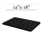 Commercial Black Plastic HDPE Cutting Board - 18 x 12 x 1/2  - MADE IN USA