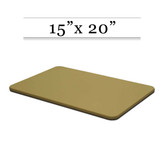 Commercial Tan Plastic HDPE Cutting Board - 20 x 15 x 1/2  - MADE IN USA
