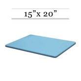 Commercial Blue Plastic HDPE Cutting Board - 20 x 15 x 1/2  - MADE IN USA