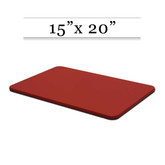 Commercial Red Plastic HDPE Cutting Board - 20 x 15 x 1/2  - MADE IN USA