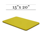 Commercial Yellow Plastic HDPE Cutting Board - 20 x 15 x 1/2  - MADE IN USA
