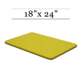 Commercial Yellow Plastic HDPE Cutting Board - 24 x 18 x 1/2  - MADE IN USA