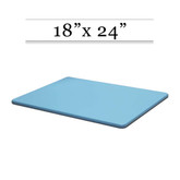 Commercial Blue Plastic HDPE Cutting Board - 24 x 18 x 1/2  - MADE IN USA