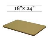 Commercial Tan Plastic HDPE Cutting Board - 24 x 18 x 1/2  - MADE IN USA