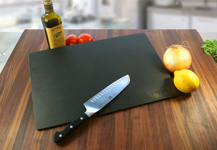 Black, wood-like composite cutting board