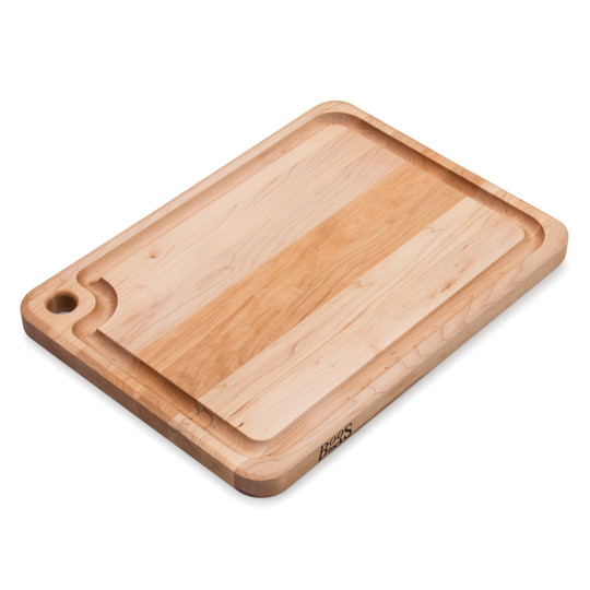 John Boos Prestige Maple Wood Edge Grain Reversible Cutting Board with Juice Gro 